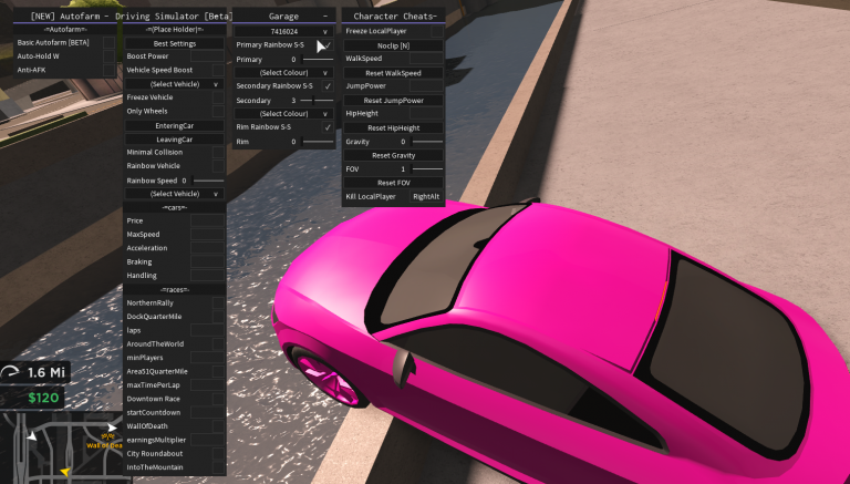 Driving Simulator Beta Auto Farm Gui Best Roblox Exploit Scripts - roblox update vehicle simulator beta roblox free walk